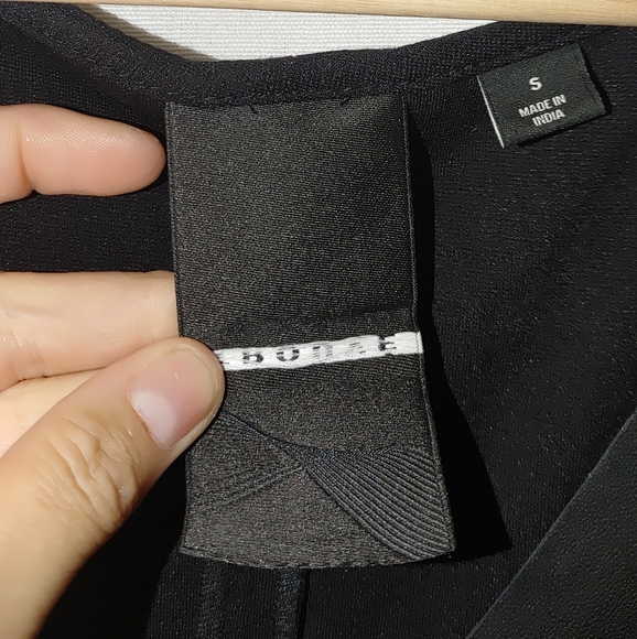 Trouve V-Neck Sleeveless Leather Sheath Tunic Mini Dress S - Picture 7 of 10